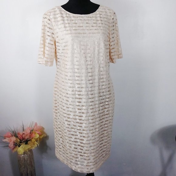 Preston & York Dresses & Skirts - Preston & York pink lace over dress size 16